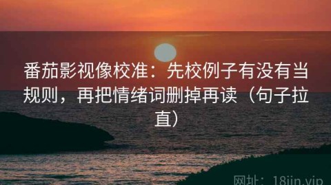 番茄影视像校准：先校例子有没有当规则，再把情绪词删掉再读（句子拉直）