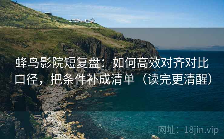 蜂鸟影院短复盘：如何高效对齐对比口径，把条件补成清单（读完更清醒）