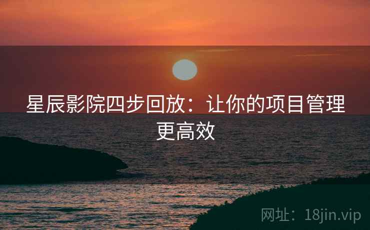 星辰影院四步回放：让你的项目管理更高效